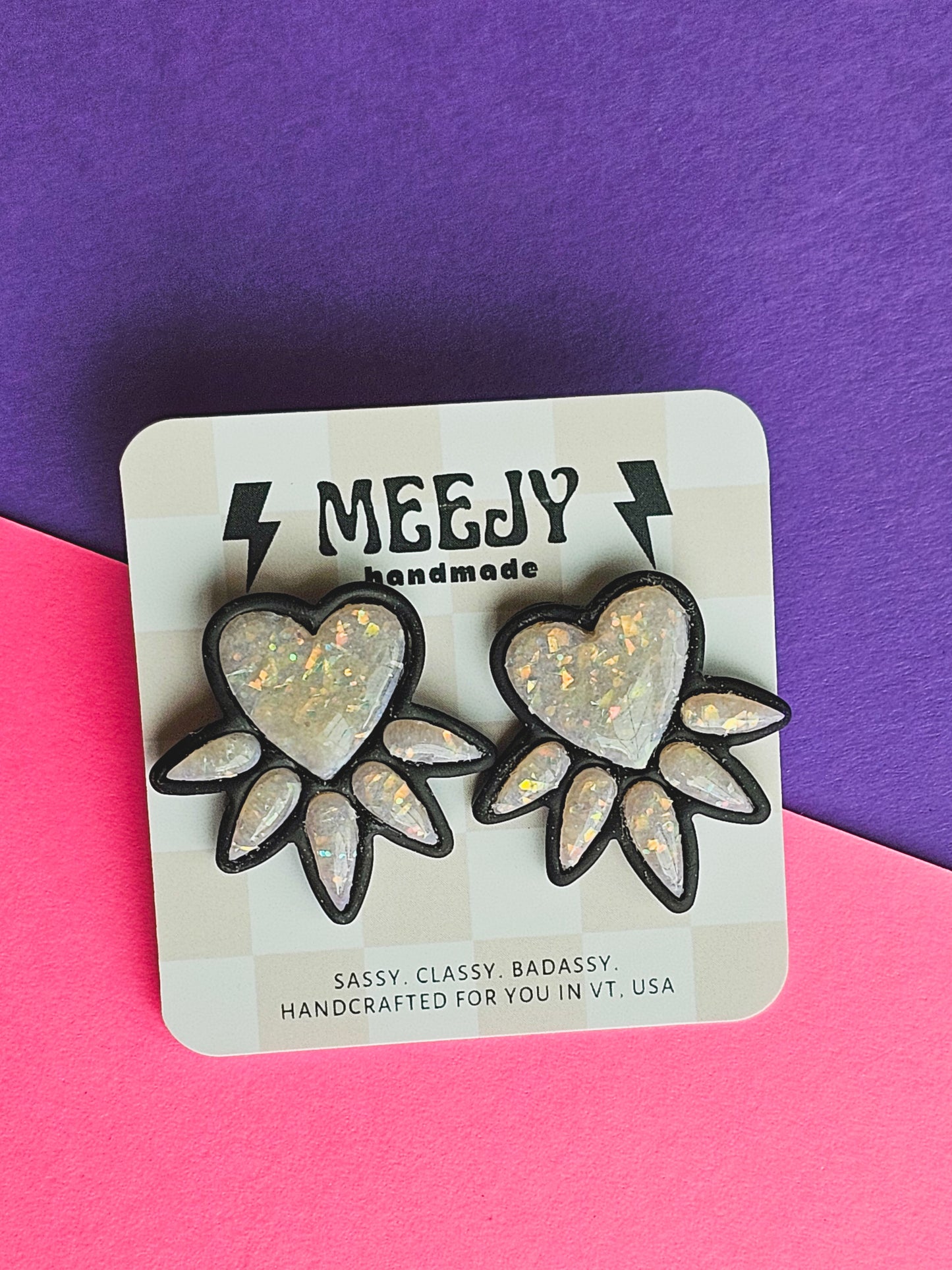 Sweetheart bezel studs