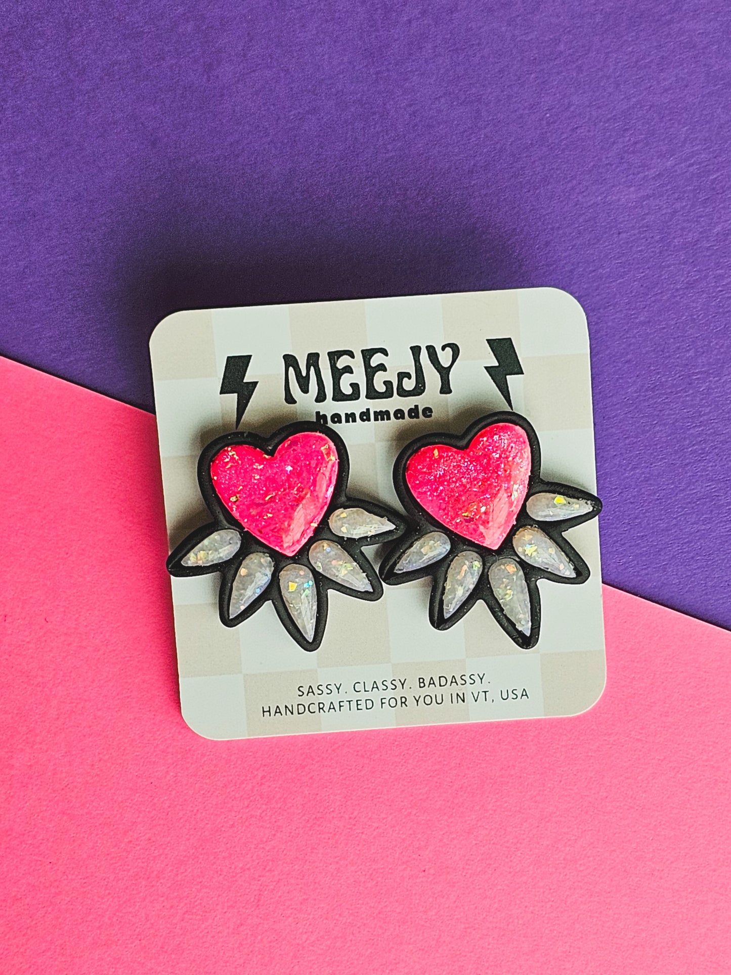 Sweetheart bezel studs