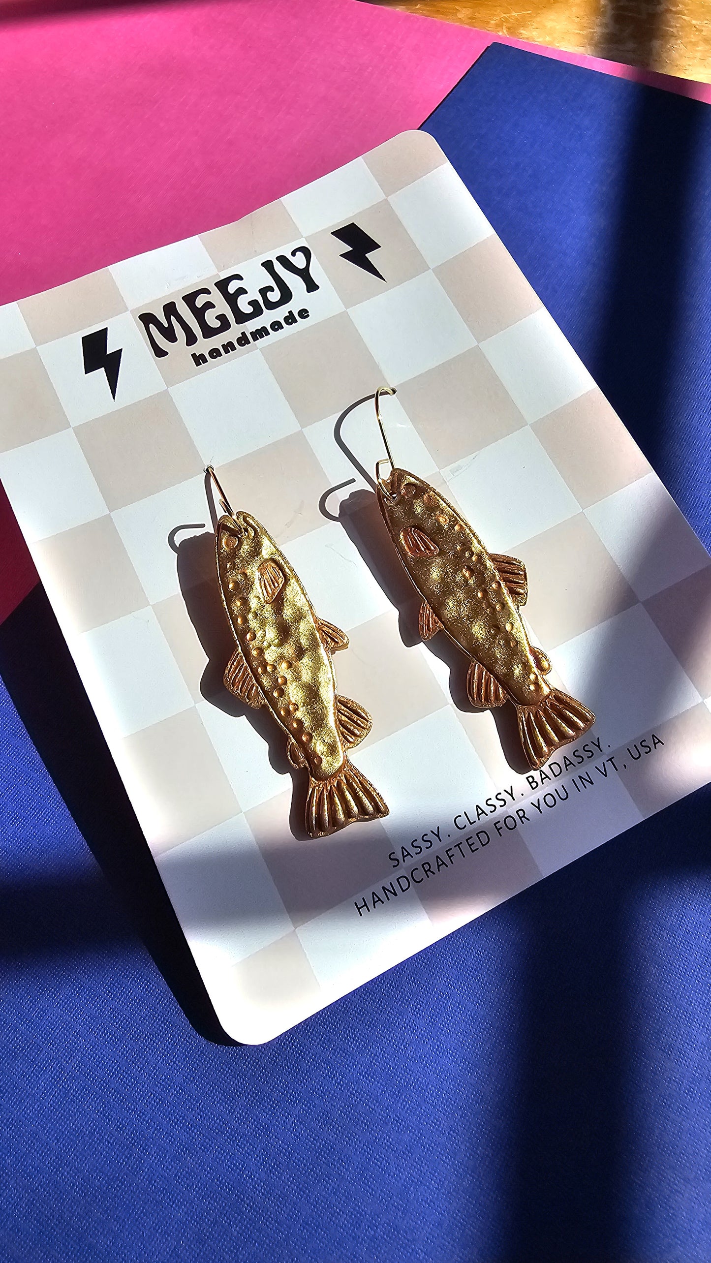 Faux metal trout
