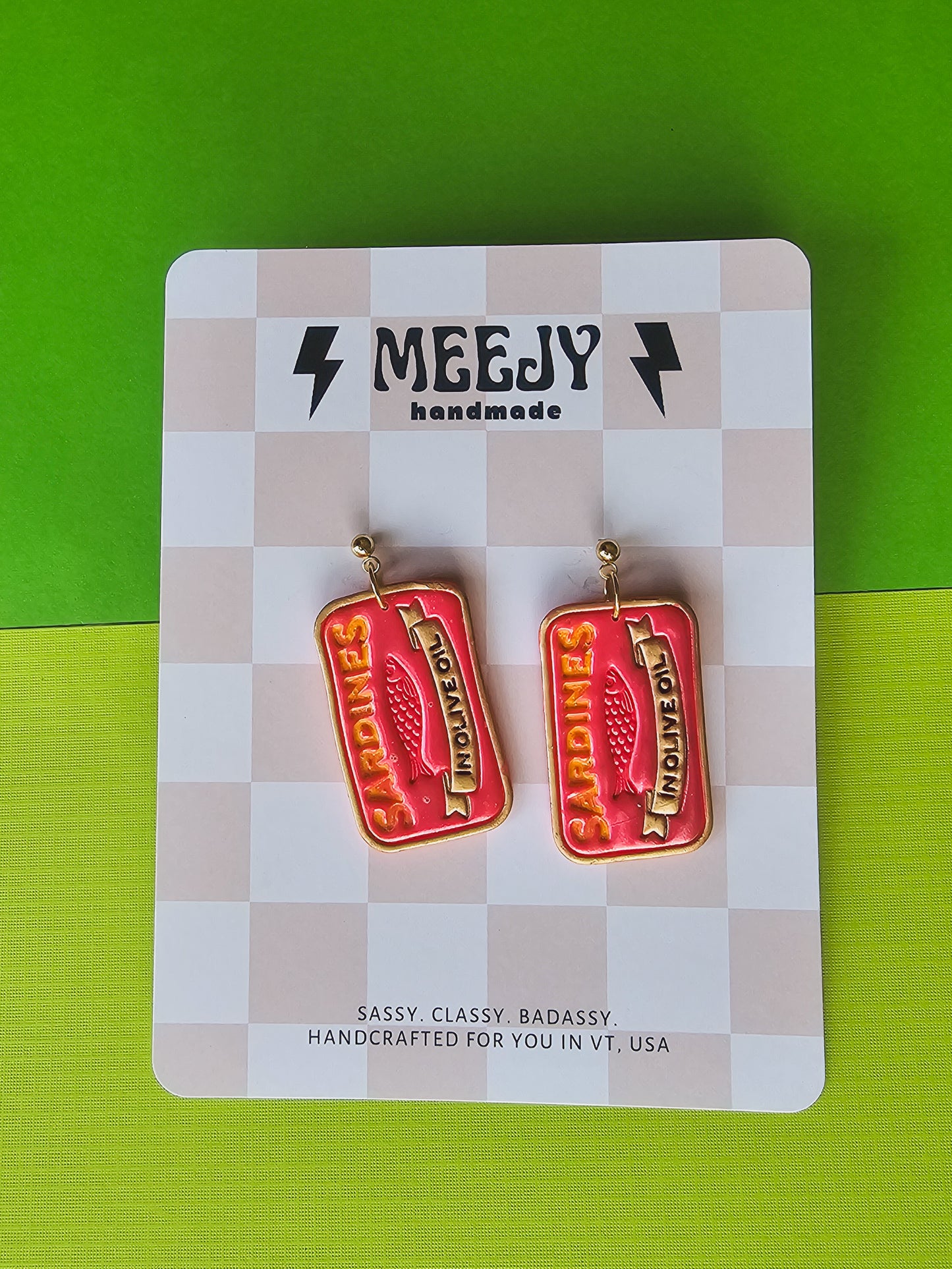 Sardine tin dangles