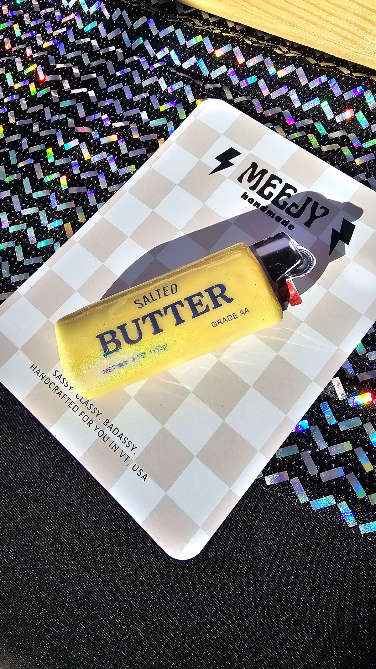 Butter polymer clay lighter case