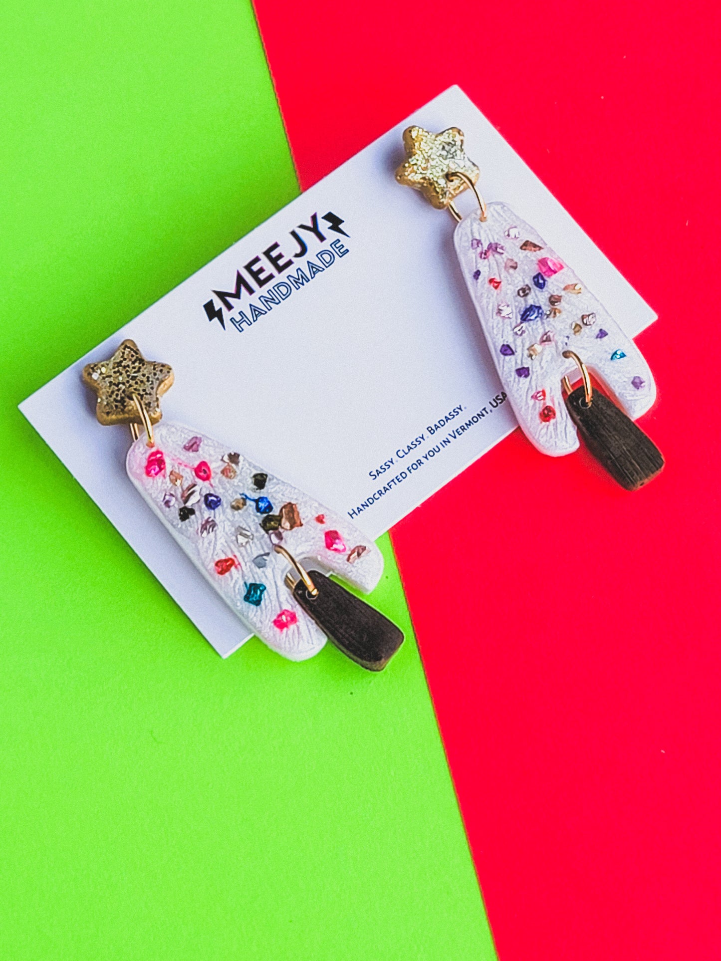 white christmas tree dangles