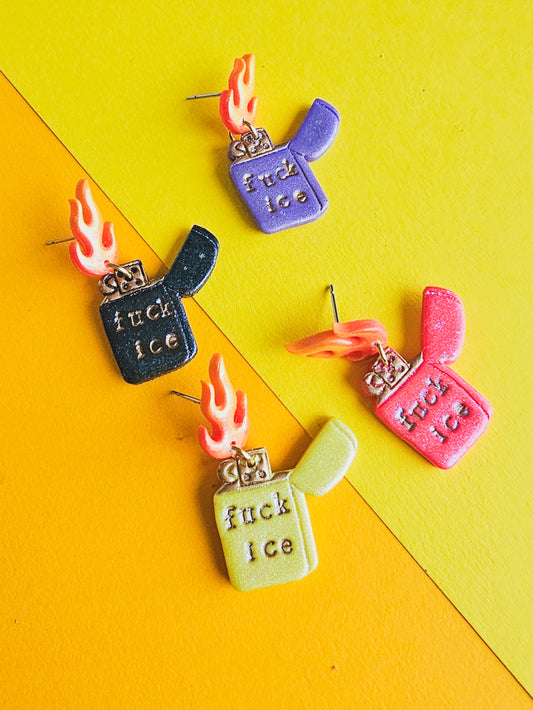 Fuck ICE Mini Lighter Dangles