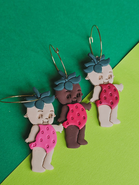 Strawberry Kewpie Earrings