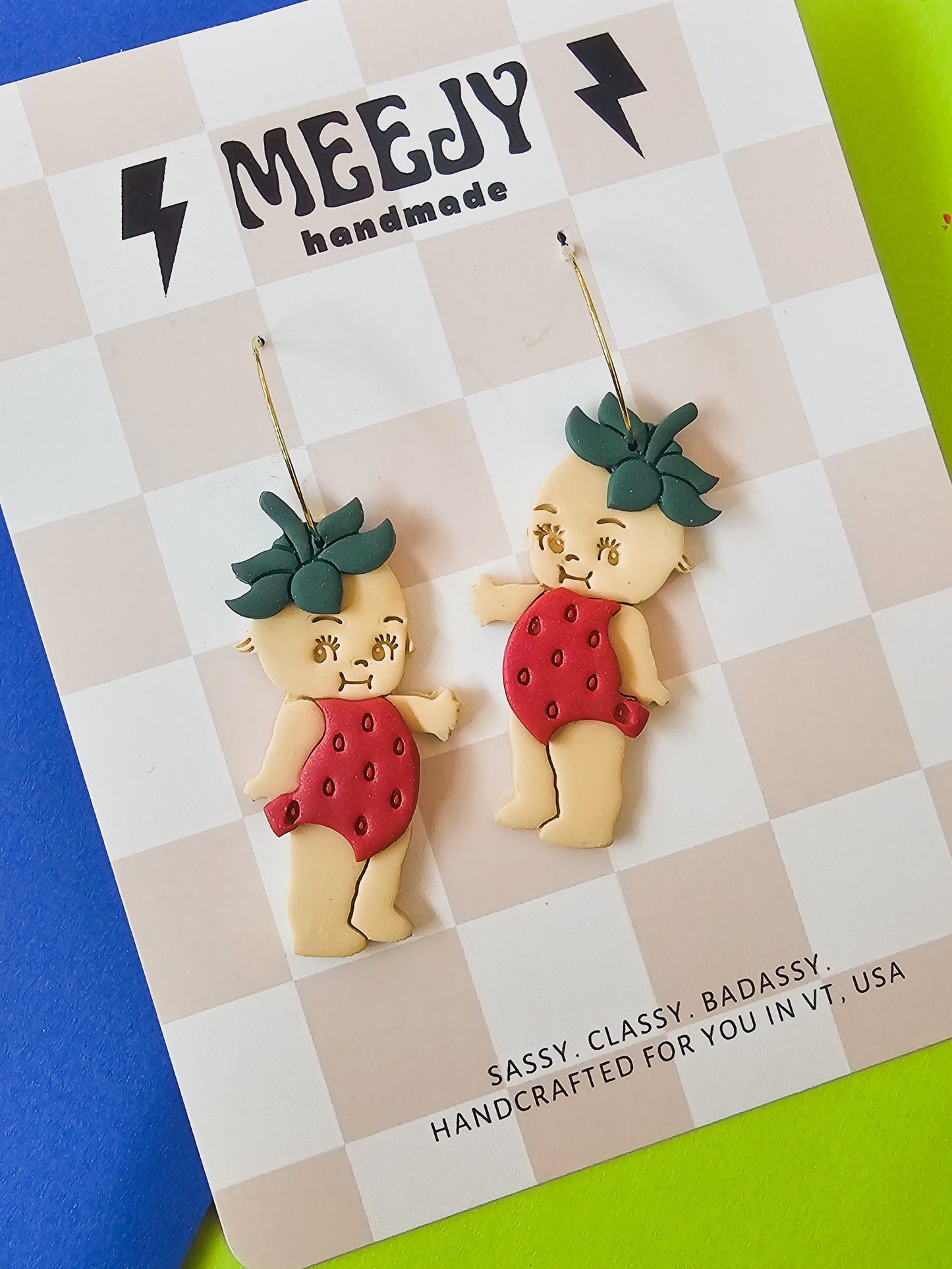 Strawberry Kewpie Earrings