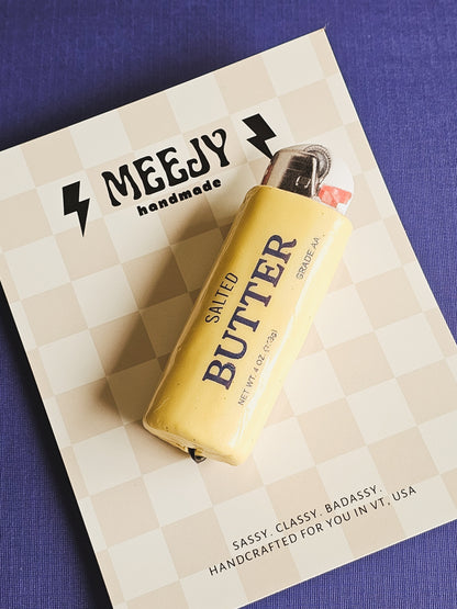 Butter polymer clay lighter case
